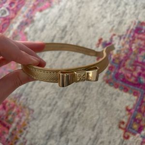 Tory Burch Gold Bow Headband